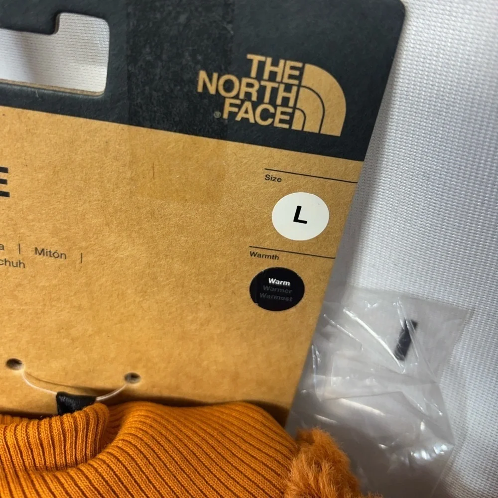 The North Face Ridge Fleece Mitts in Orange